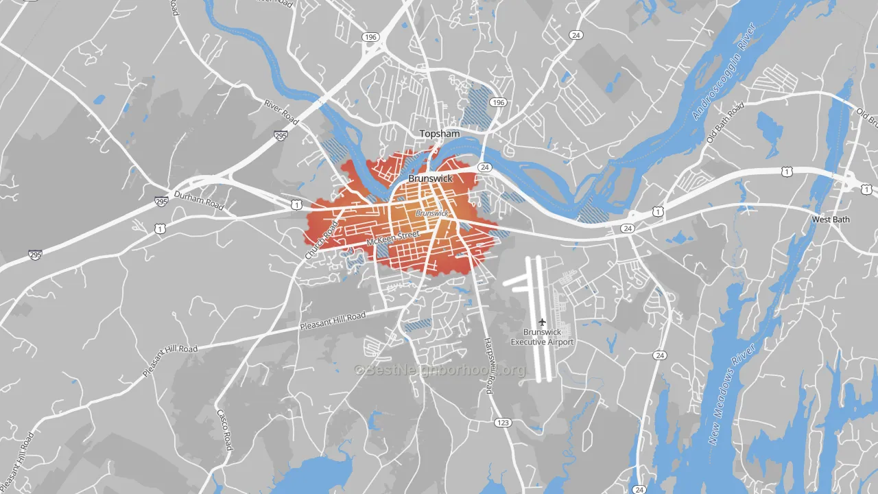 Transit Grade map of 04011, ME