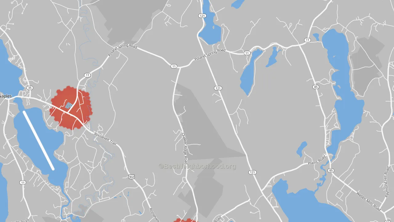 Transit Grade map of 04015, ME