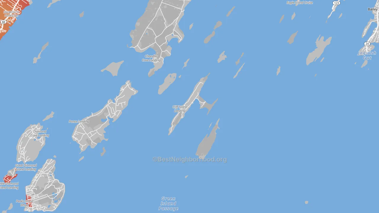 Transit Grade map of 04019, ME