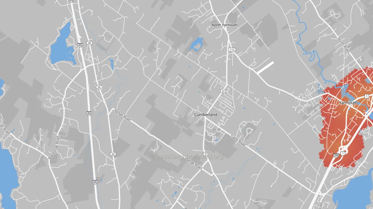 Transit Grade map of 04021, ME