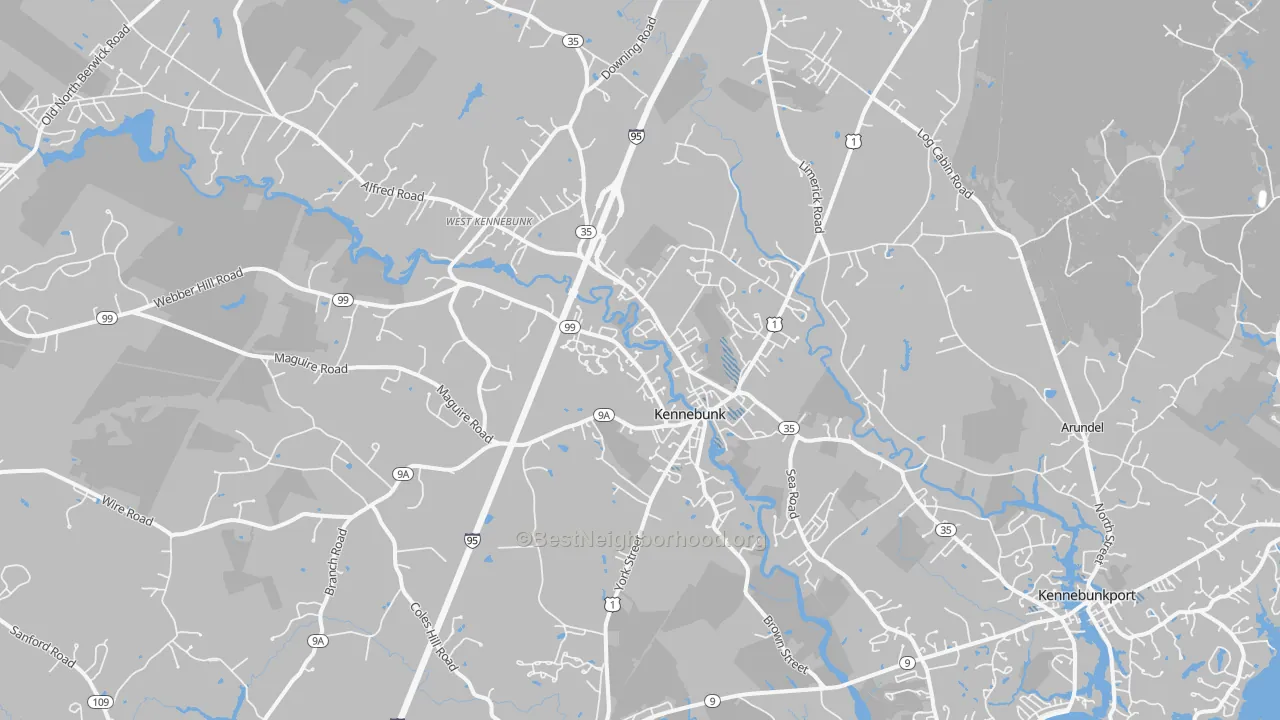 Transit Grade map of 04043, ME