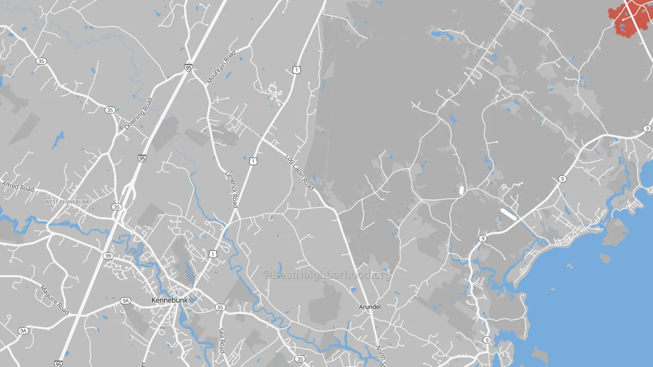 Transit Grade map of 04046, ME