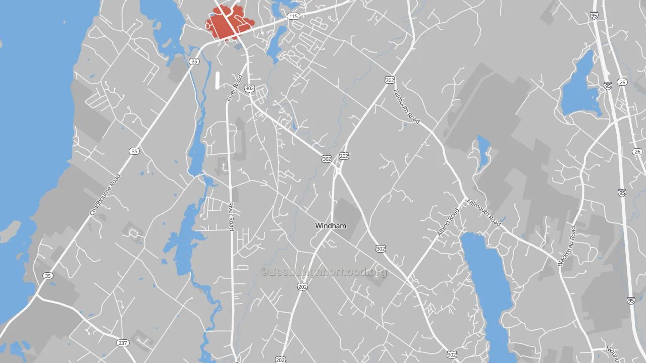 Transit Grade map of 04062, ME