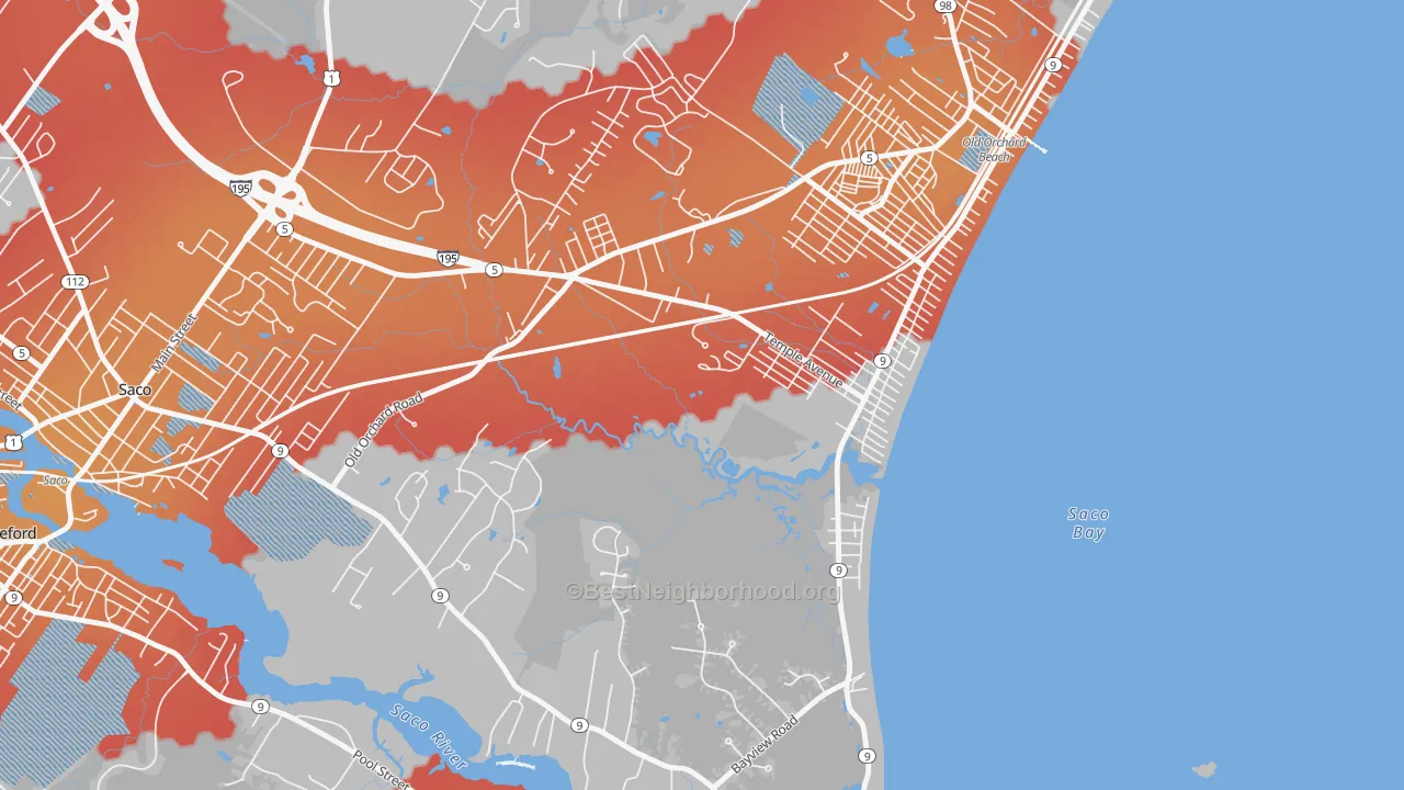 Transit Grade map of 04063, ME