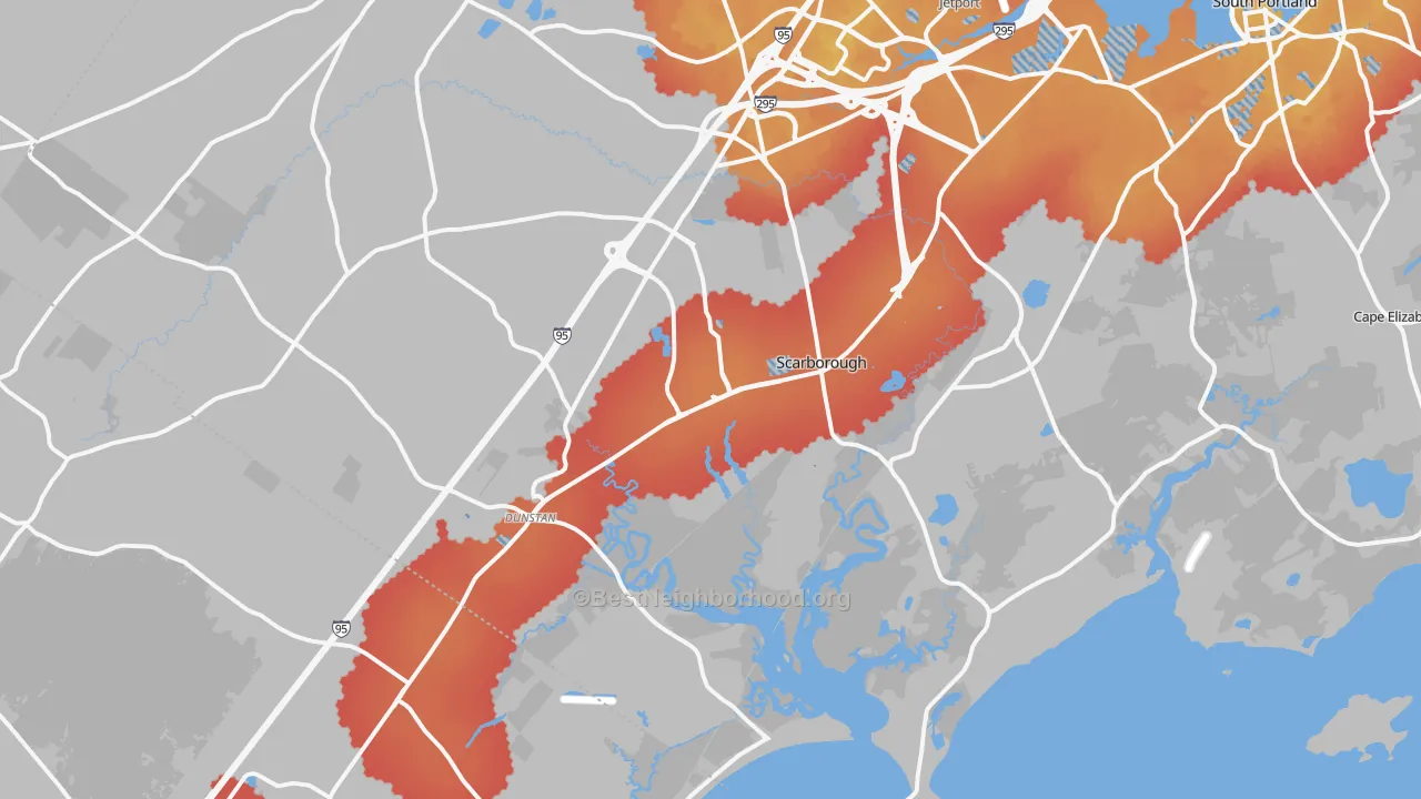 Transit Grade map of 04074, ME