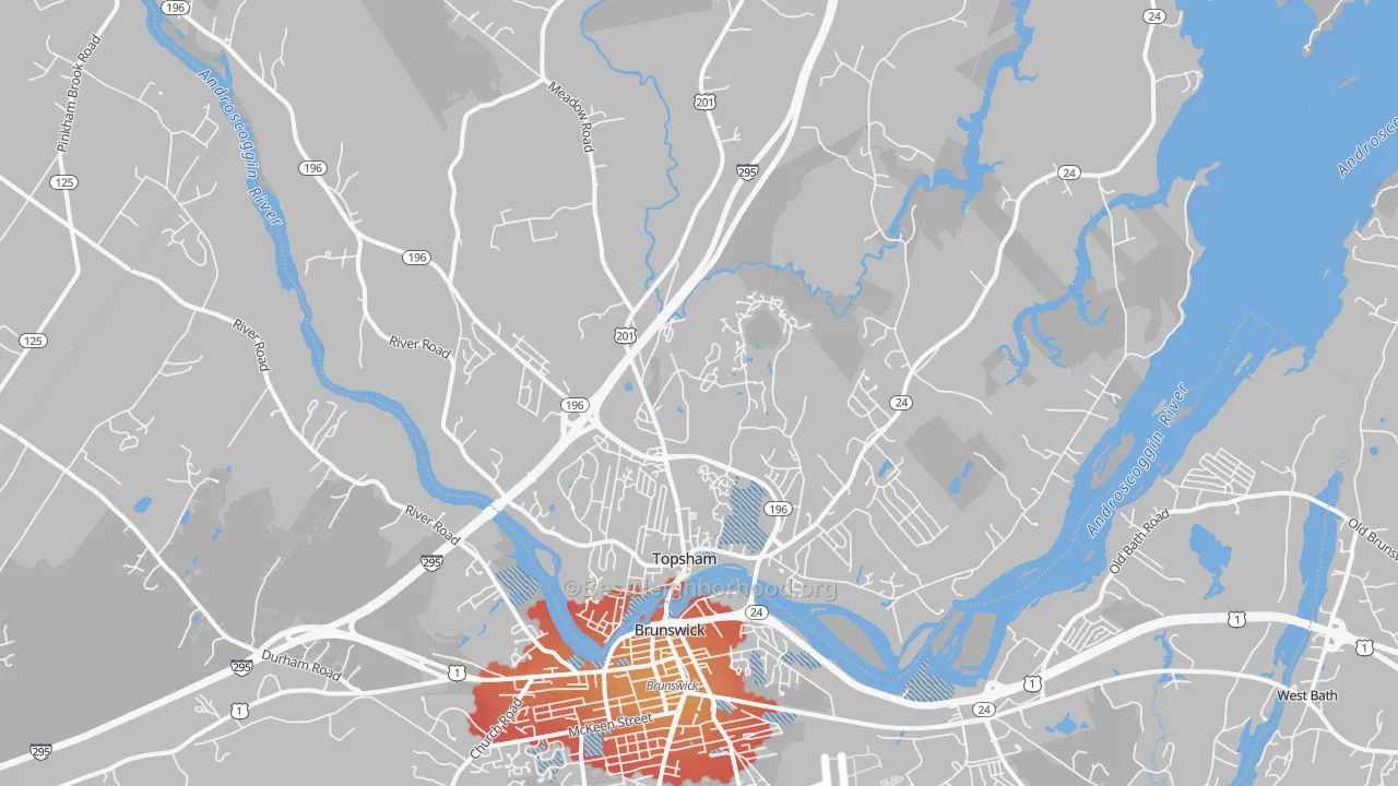 Transit Grade map of 04086, ME