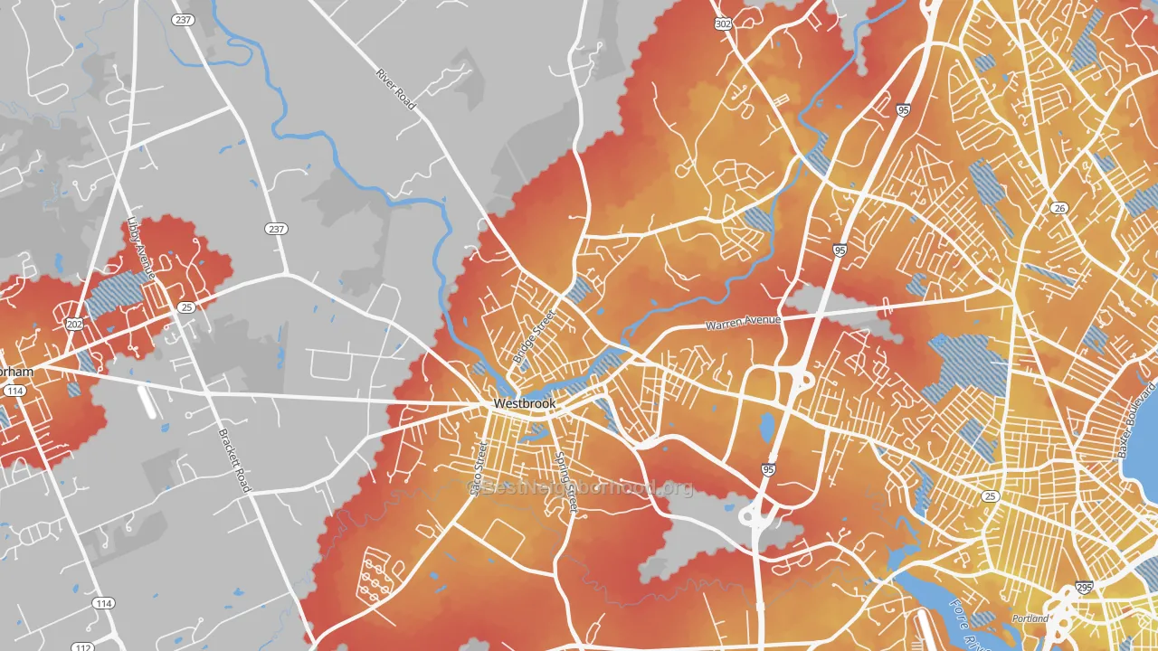 Transit Grade map of 04092, ME