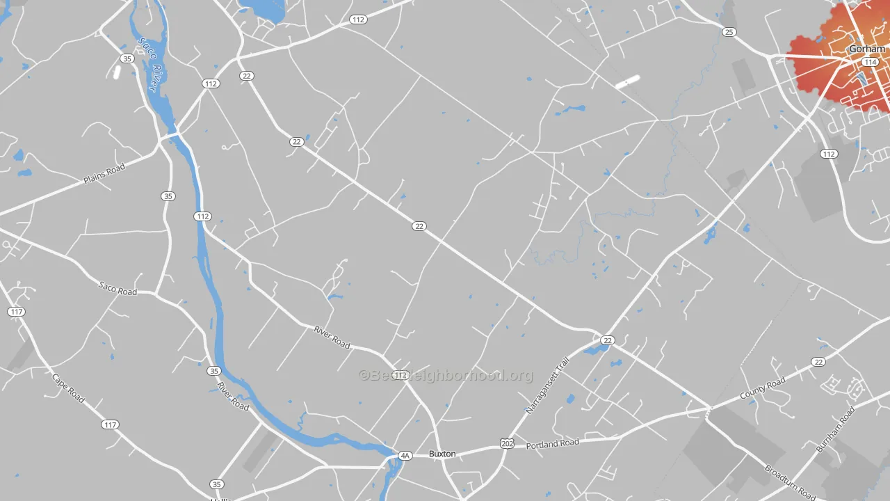 Transit Grade map of 04093, ME