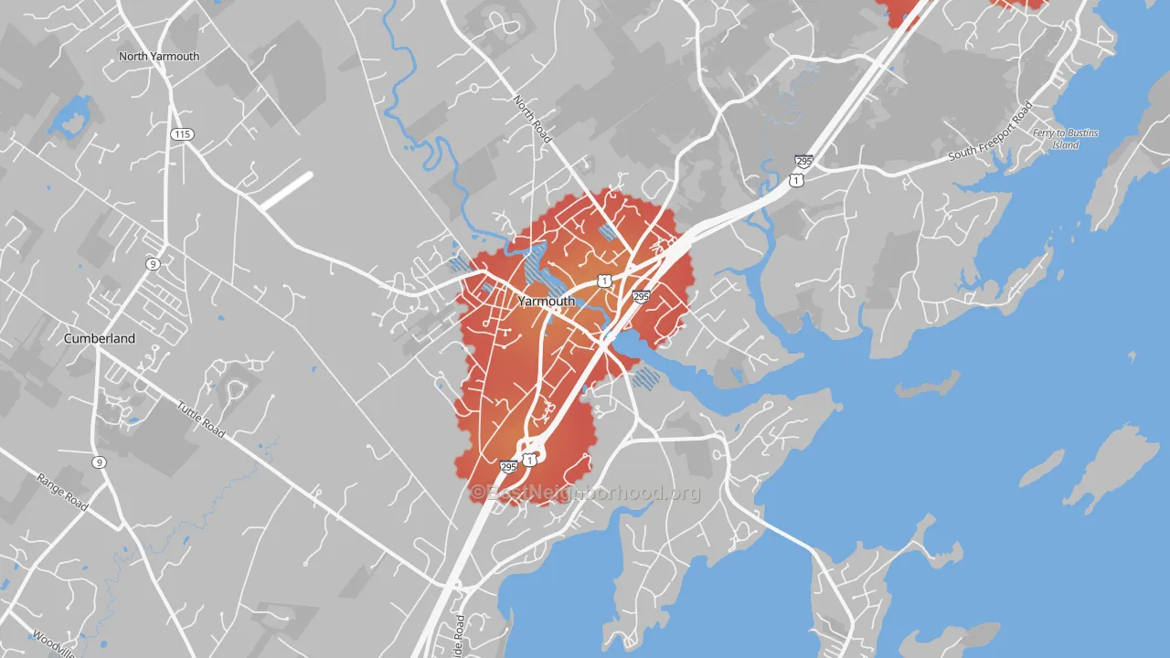 Transit Grade map of 04096, ME