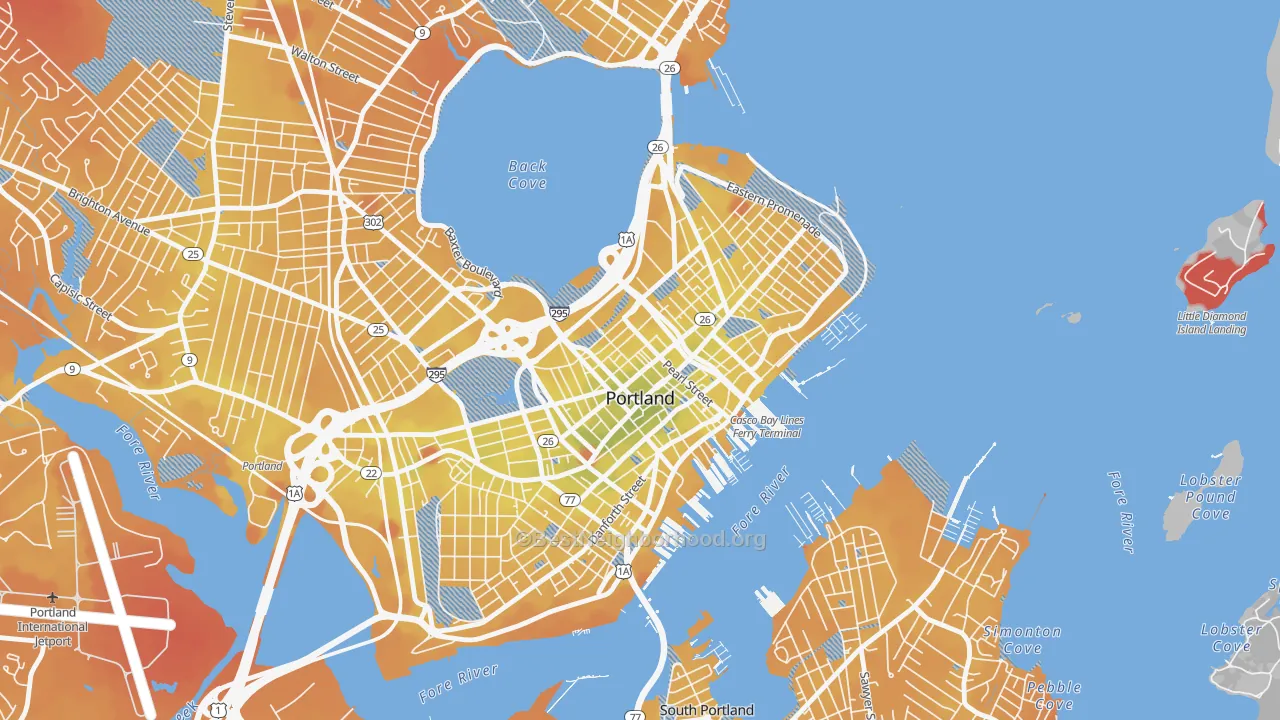 Transit Grade map of 04101, ME
