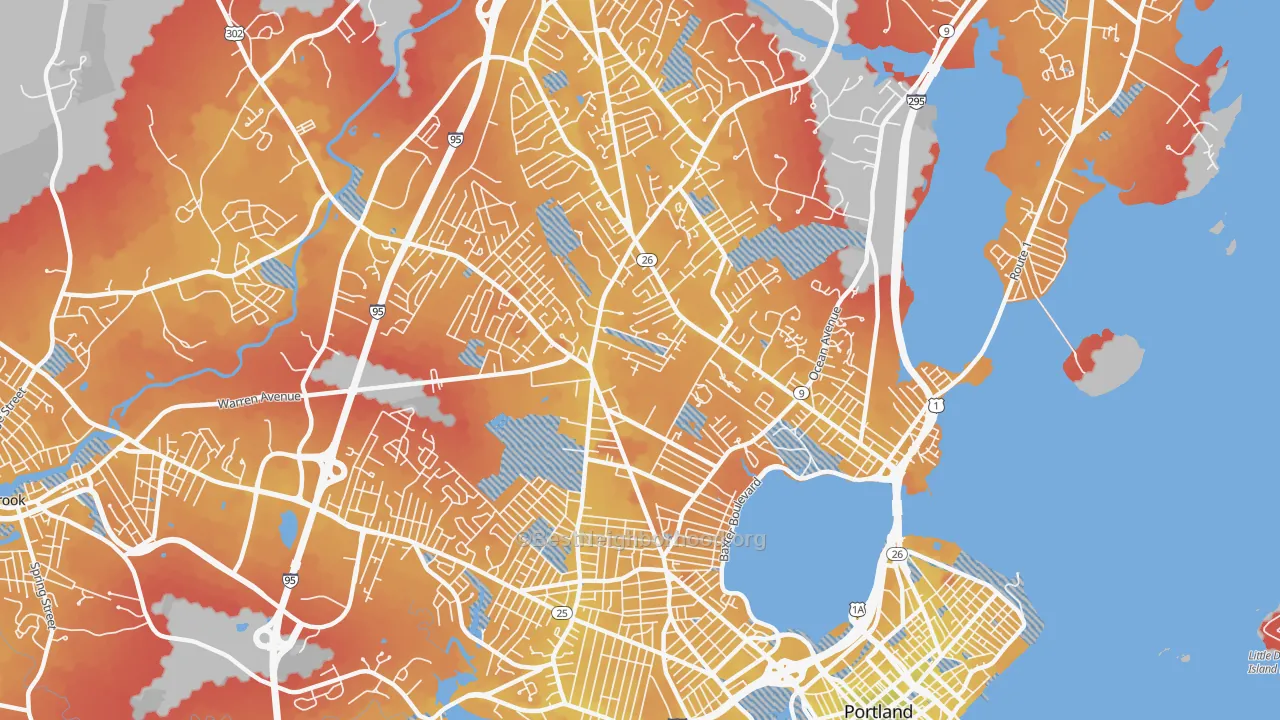 Transit Grade map of 04103, ME