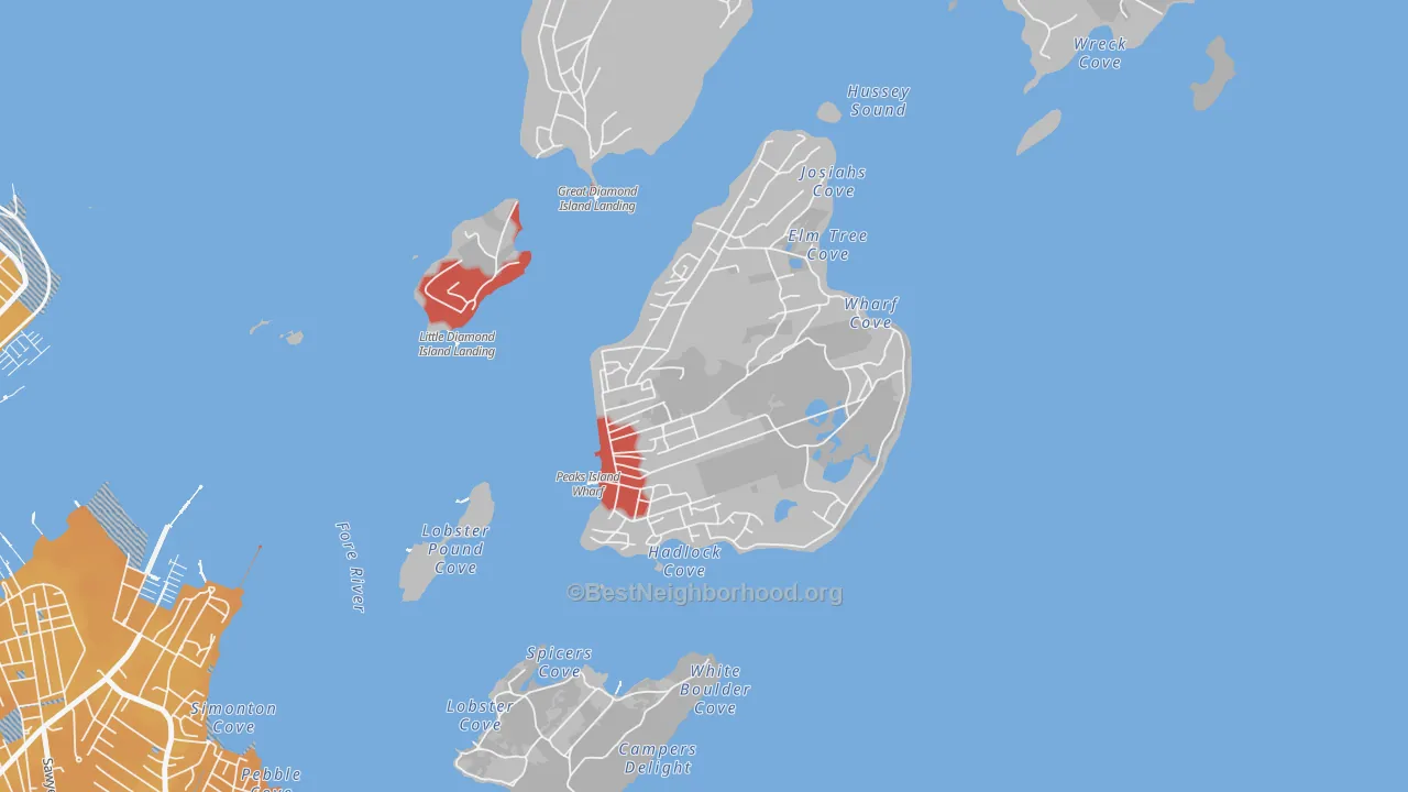 Transit Grade map of 04108, ME