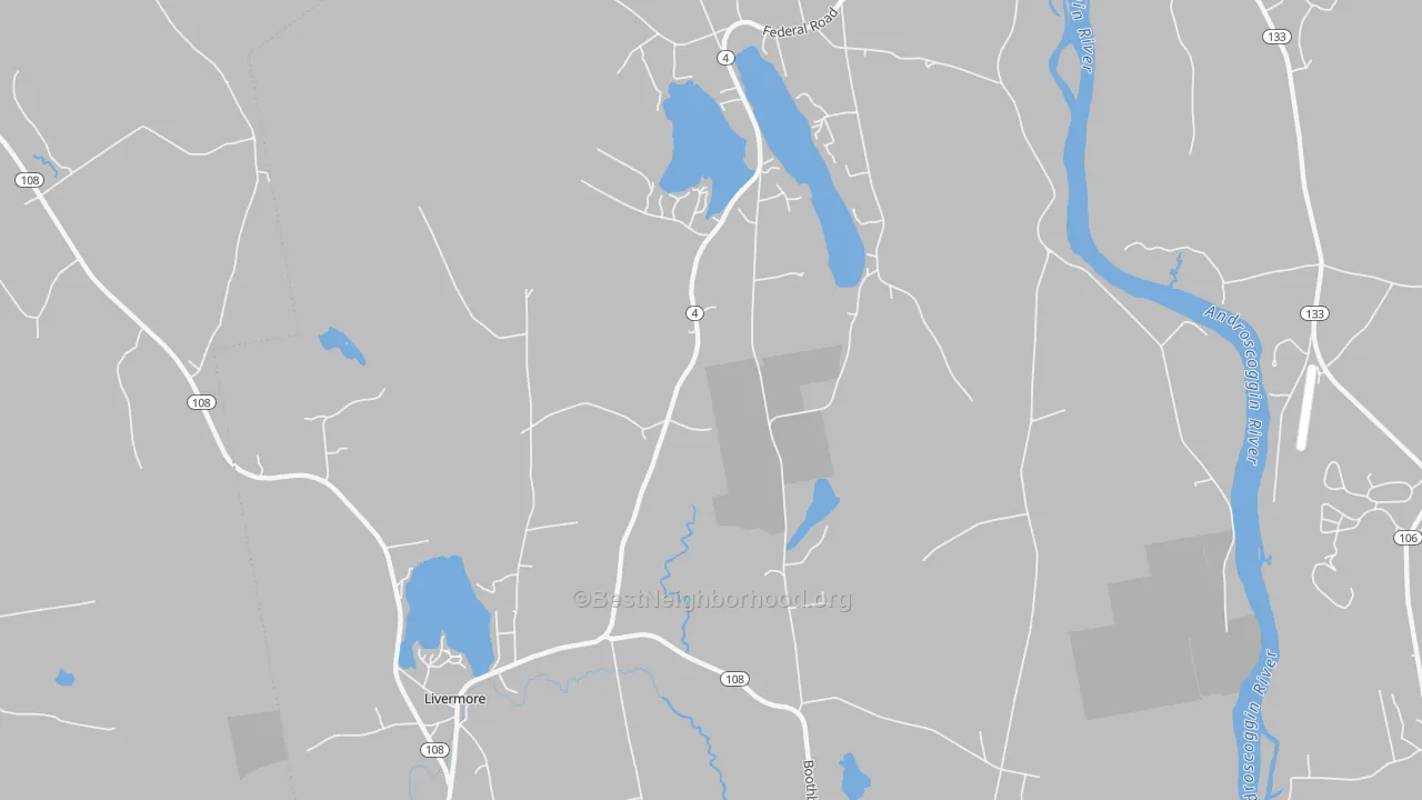 Transit Grade map of 04253, ME