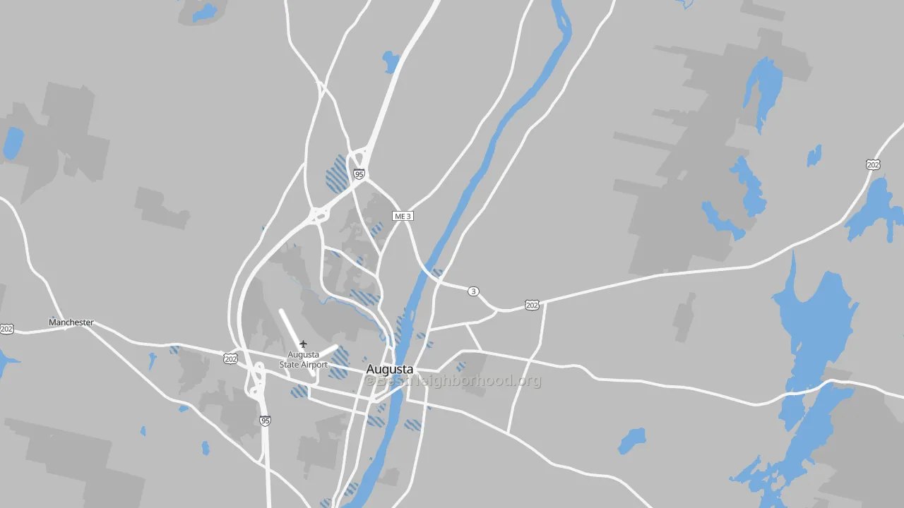 Transit Grade map of 04330, ME