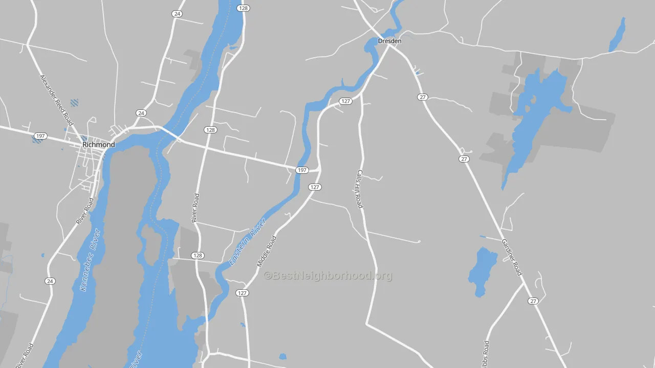 Transit Grade map of 04342, ME