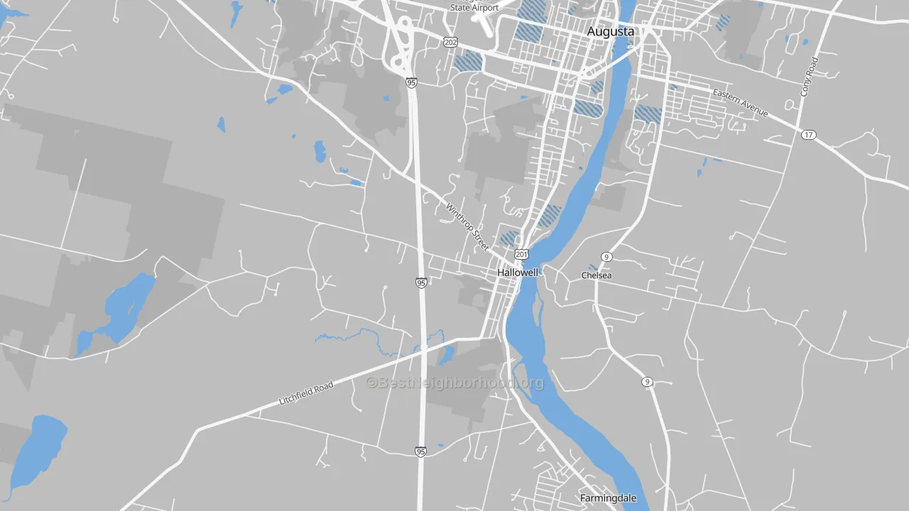 Transit Grade map of 04347, ME