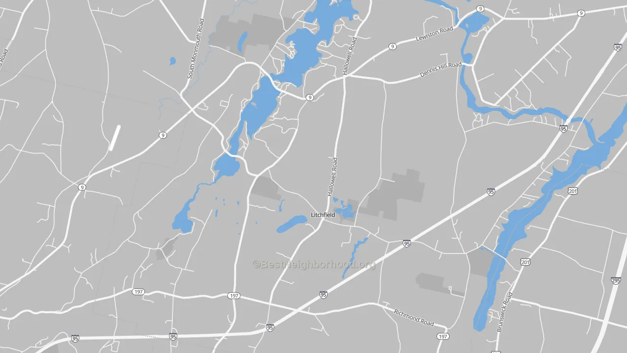 Transit Grade map of 04350, ME