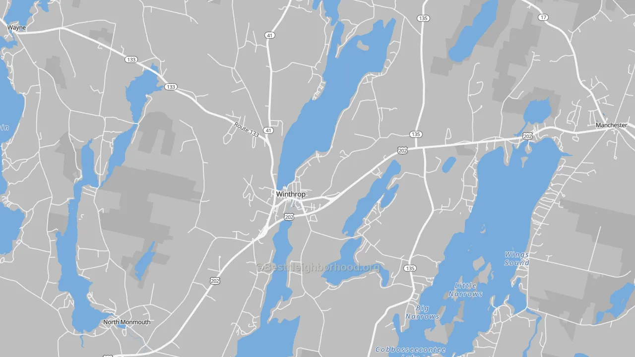 Transit Grade map of 04364, ME