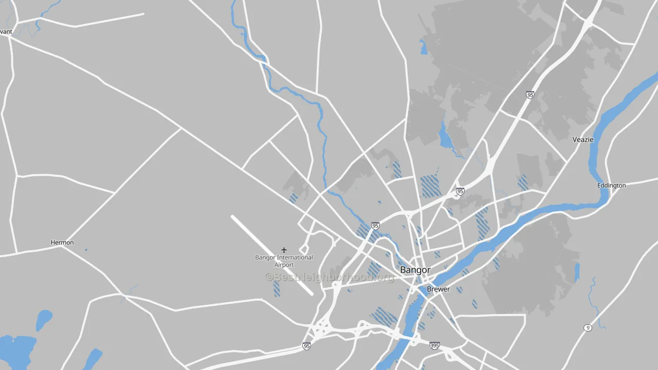 Transit Grade map of 04401, ME