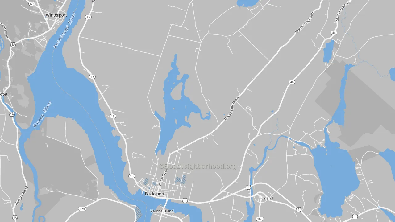 Transit Grade map of 04416, ME