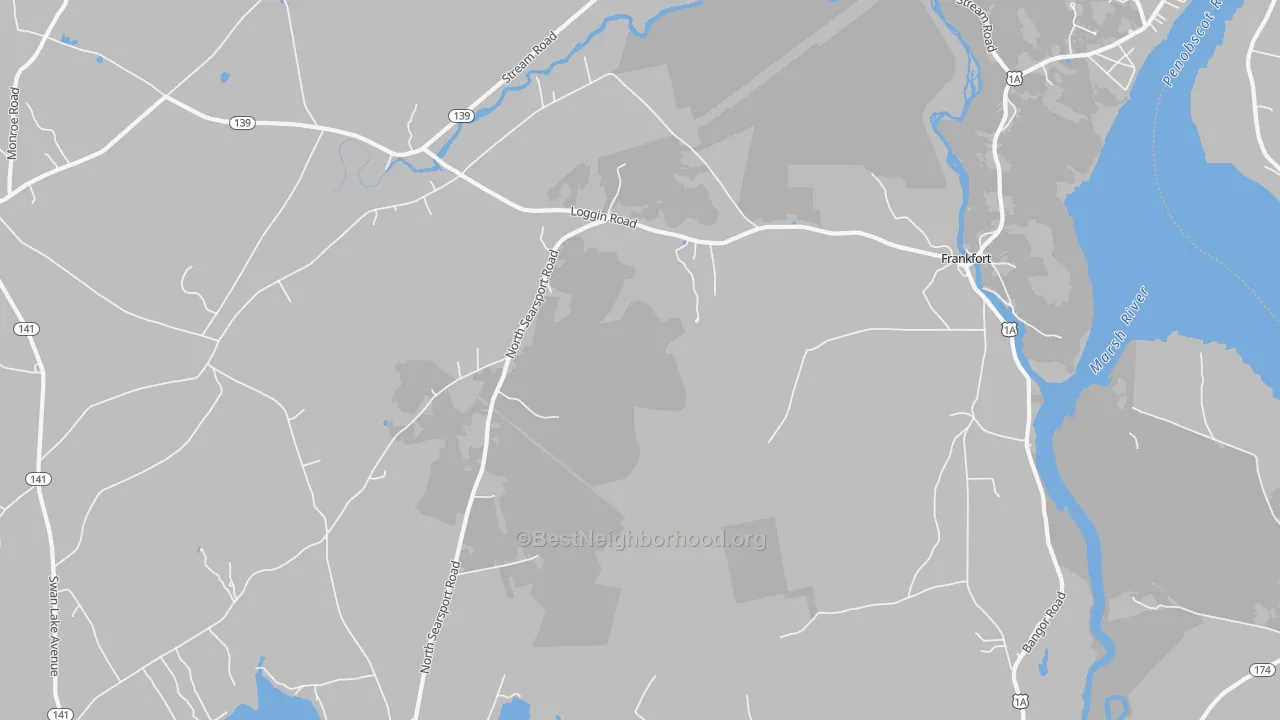 Transit Grade map of 04438, ME