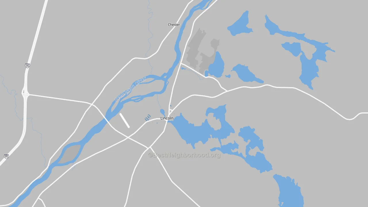 Transit Grade map of 04457, ME