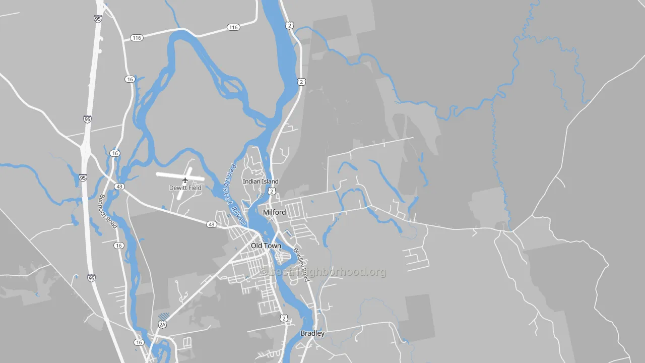 Transit Grade map of 04461, ME