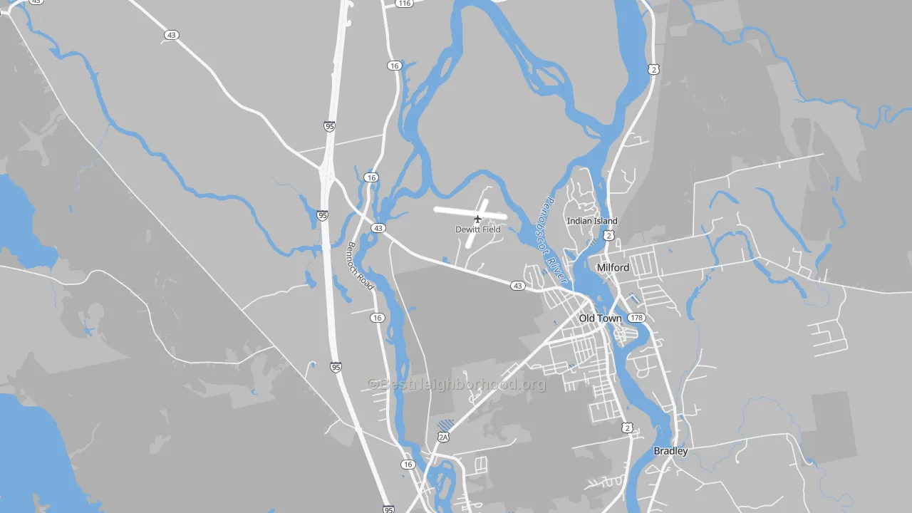 Transit Grade map of 04468, ME