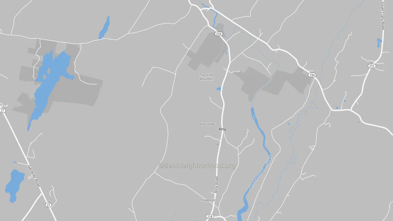 Transit Grade map of 04535, ME