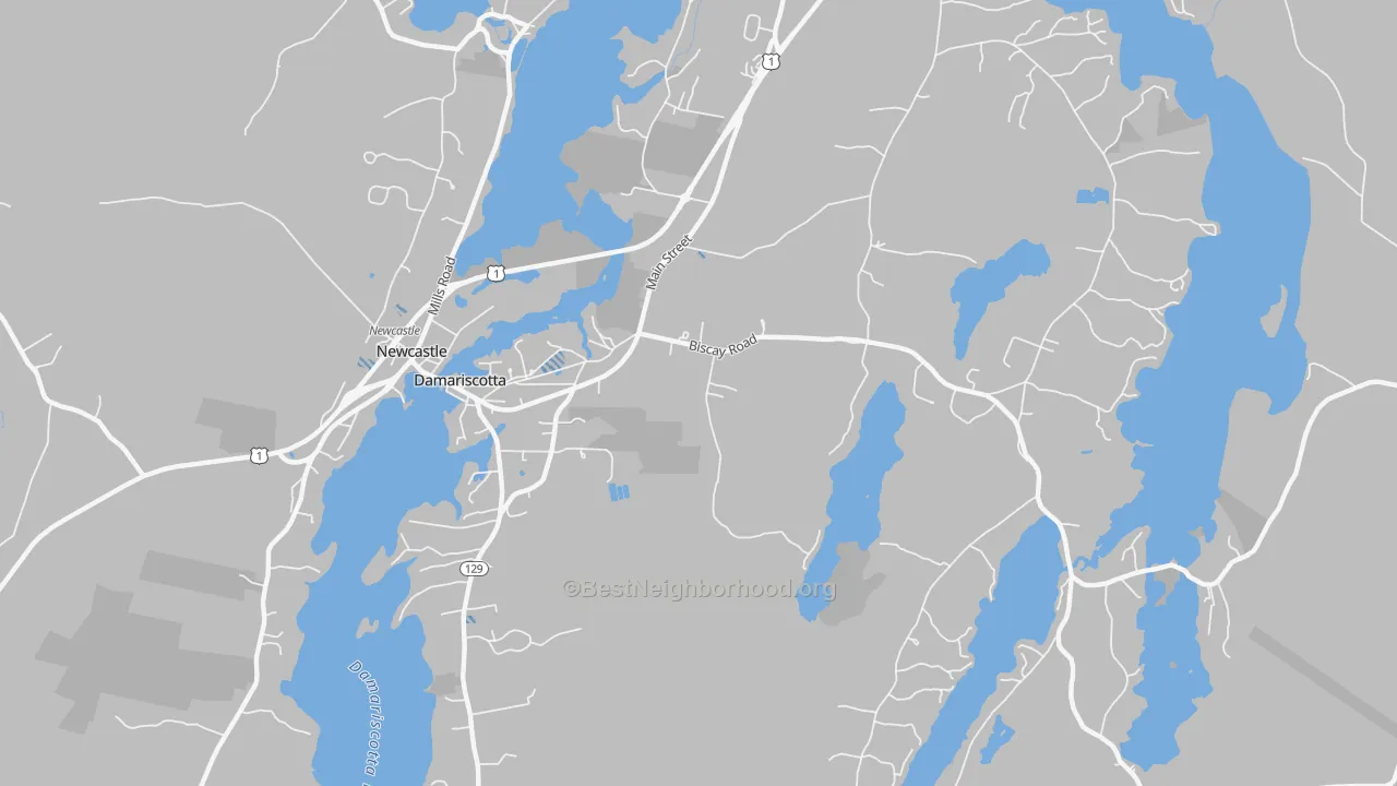 Transit Grade map of 04543, ME