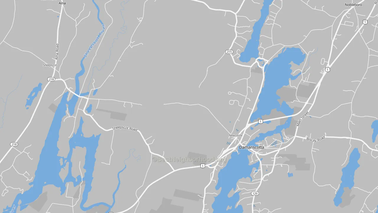 Transit Grade map of 04553, ME