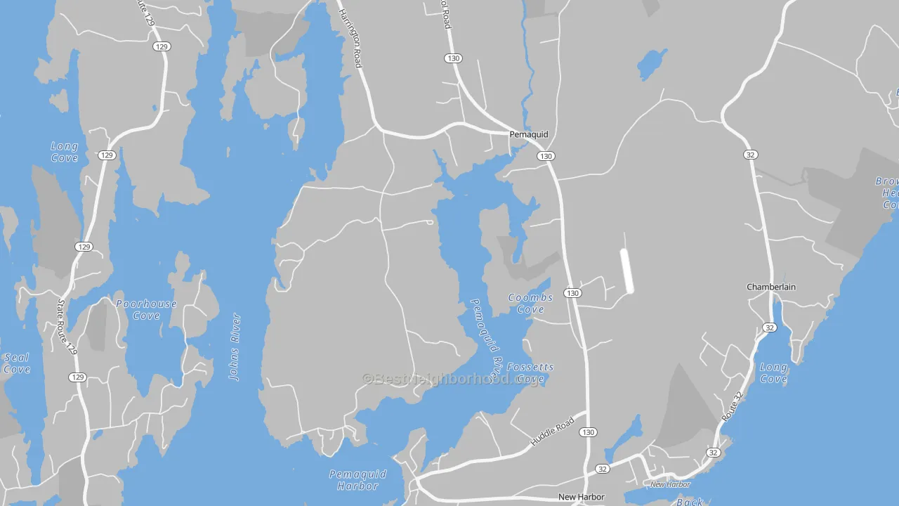 Transit Grade map of 04558, ME
