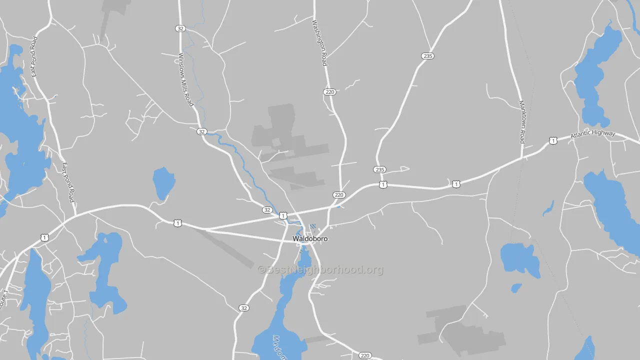 Transit Grade map of 04572, ME