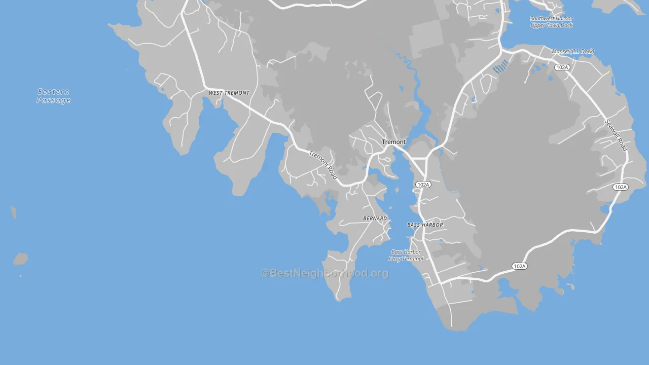 Transit Grade map of 04612, ME