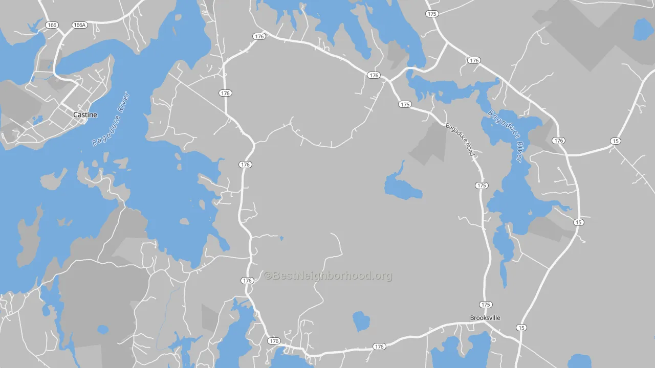 Transit Grade map of 04617, ME