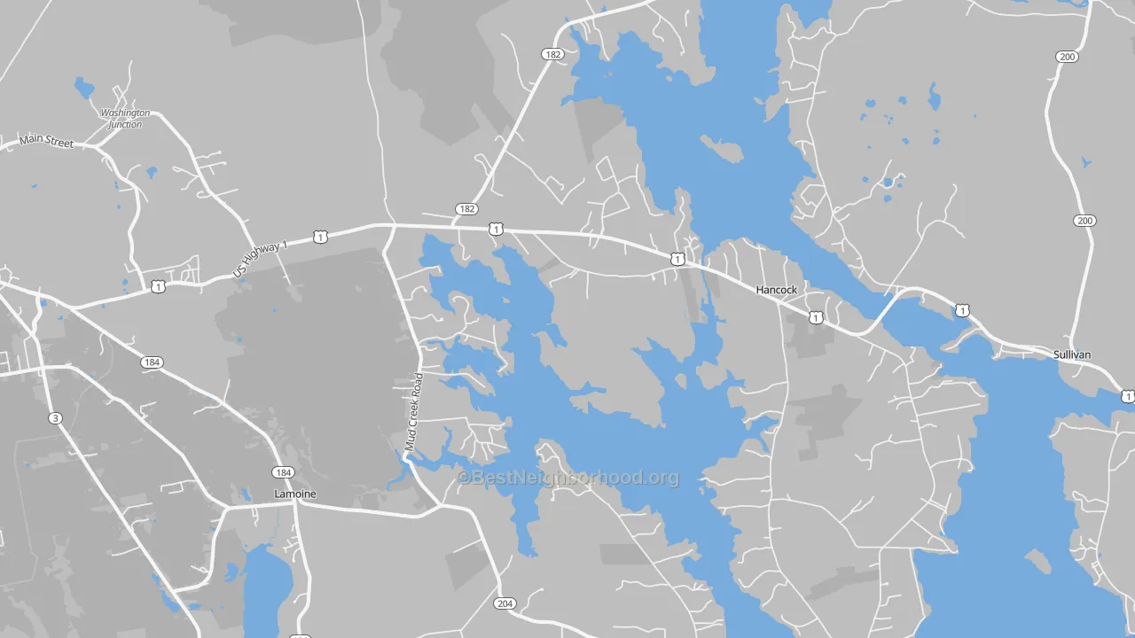 Transit Grade map of 04640, ME