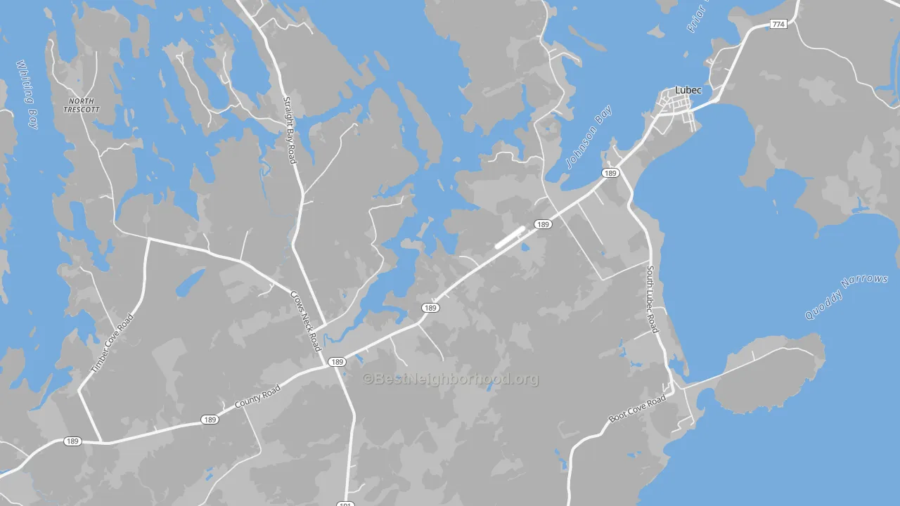 Transit Grade map of 04652, ME