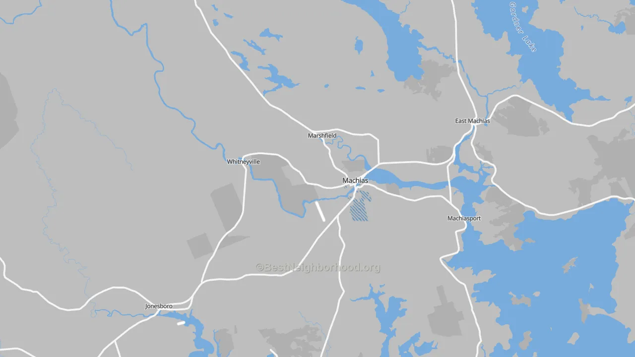 Transit Grade map of 04654, ME
