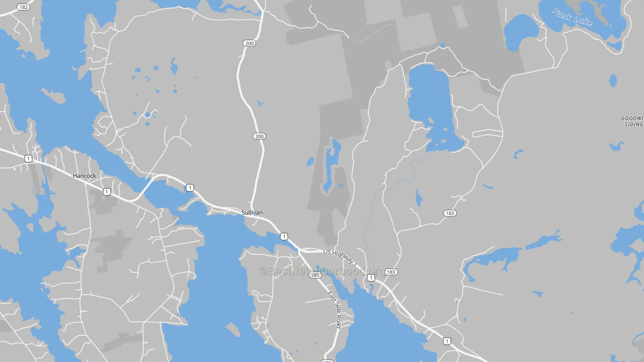 Transit Grade map of 04664, ME