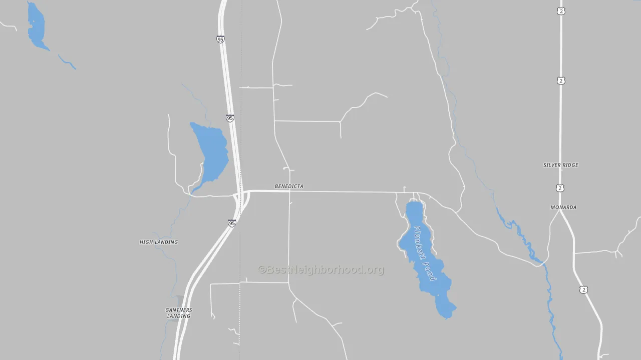 Transit Grade map of 04733, ME
