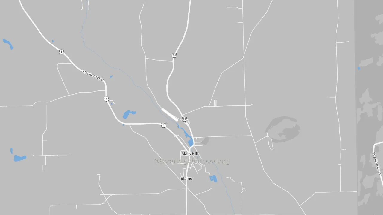 Transit Grade map of 04758, ME