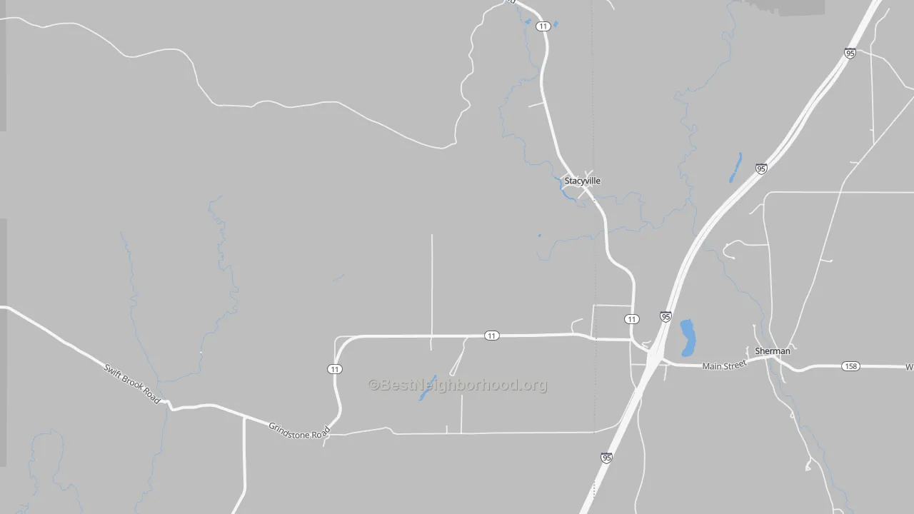 Transit Grade map of 04777, ME