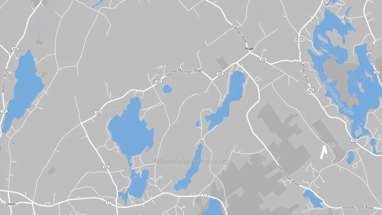 Transit Grade map of 04847, ME
