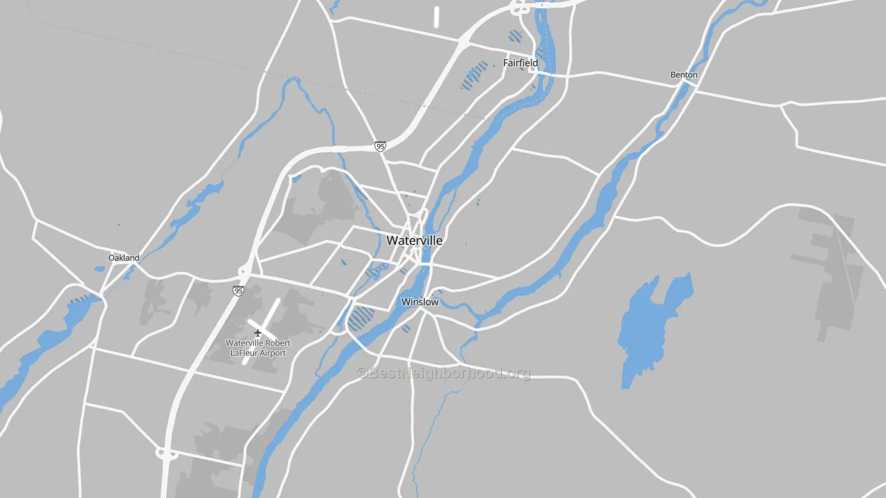 Transit Grade map of 04901, ME