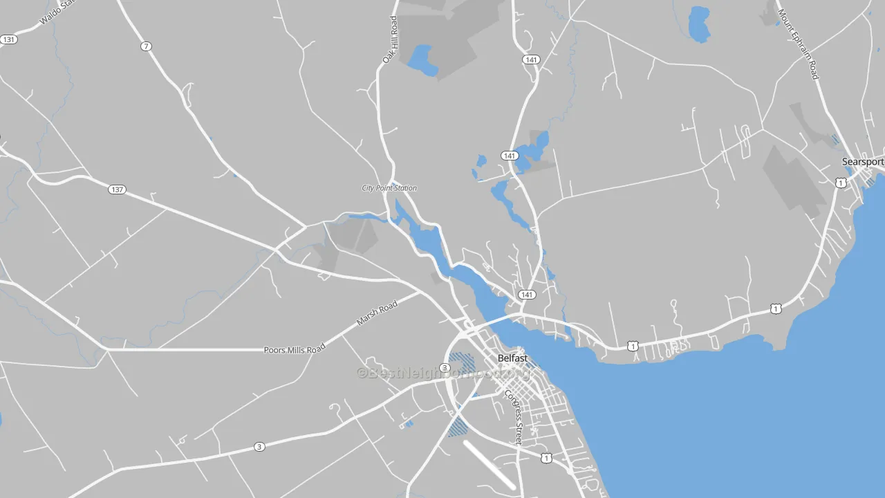 Transit Grade map of 04915, ME
