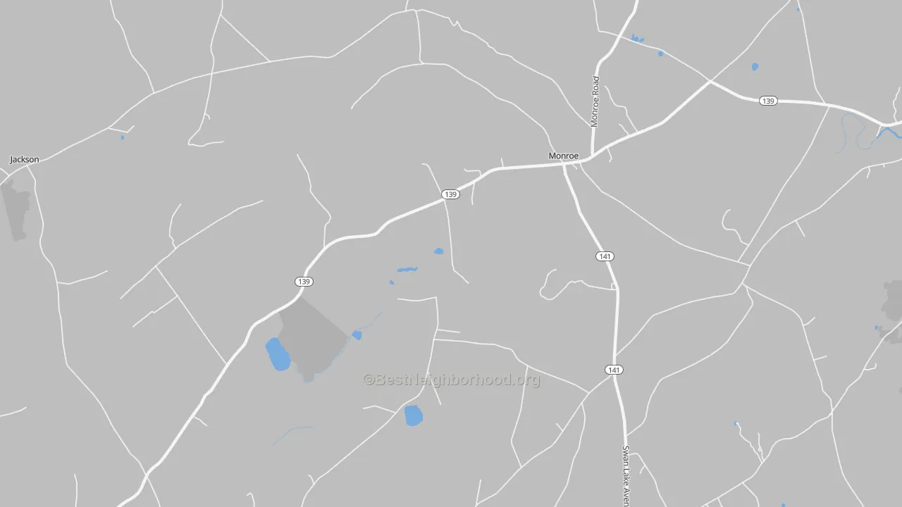 Transit Grade map of 04951, ME