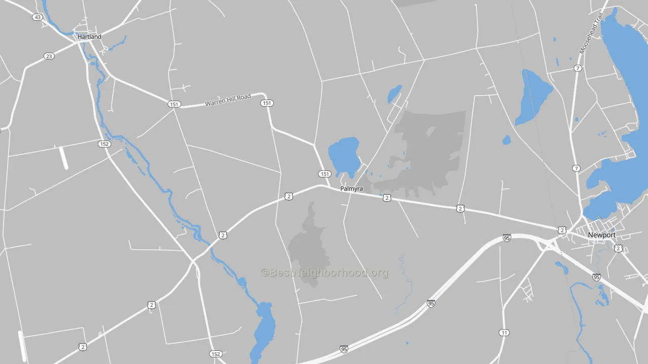 Transit Grade map of 04965, ME