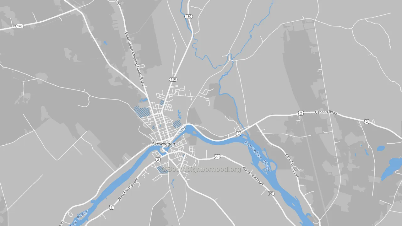 Transit Grade map of 04976, ME