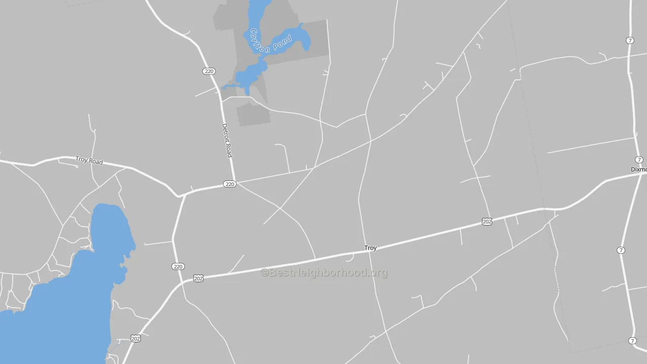 Transit Grade map of 04987, ME