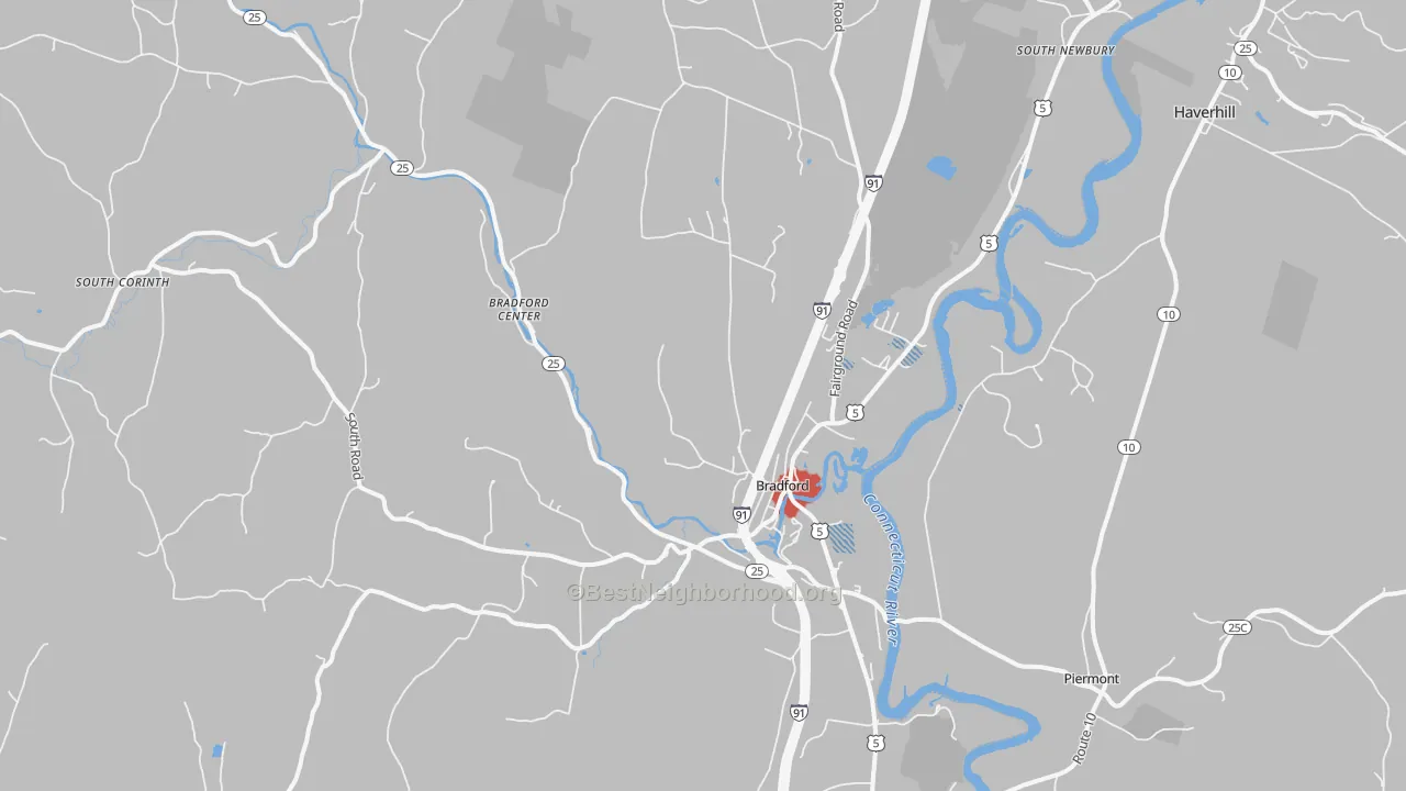 Transit Grade map of 05033, VT